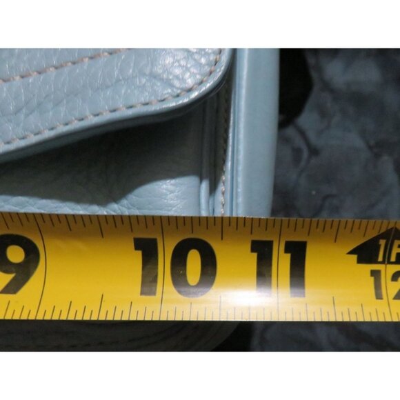 Coach 2008 Chelsea Pebbled Leather Buckle Flap Hobo Handbag in Tiffany Blue - Picture 12 of 13